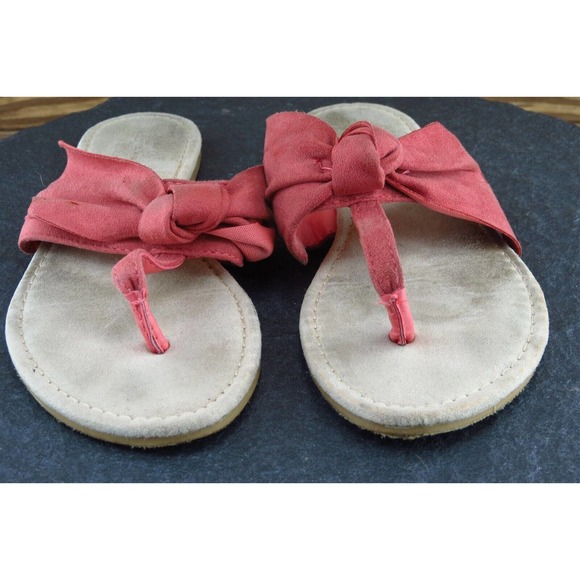 Lauren Conrad Sz 7-8 M Pink Flip Flop Synthetic‎ Women Sandals 73277 - Picture 2 of 7
